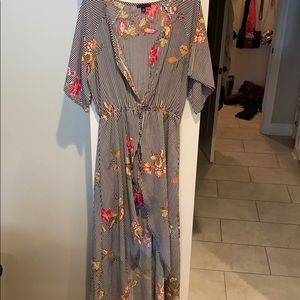 This is a jumpsuit with shorts underneath